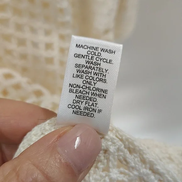Cato Cream Crochet Sheer Top Size XL - Picture 8 of 9